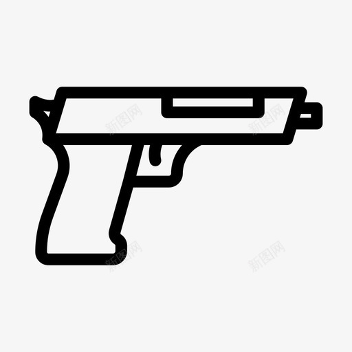 手枪左轮手枪射击svg_新图网 https://ixintu.com 手枪 左轮手枪 射击 武器 活动