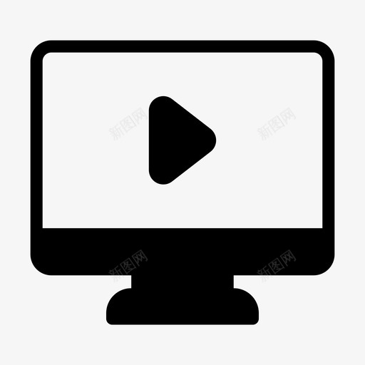 视频电脑显示器svg_新图网 https://ixintu.com 视频 电脑 显示器 媒体 屏幕 生活方式 字形