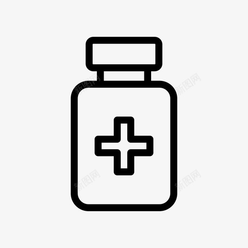 注射剂瓶子剂量svg_新图网 https://ixintu.com 药品 注射剂 瓶子 剂量 药丸 线条 符号