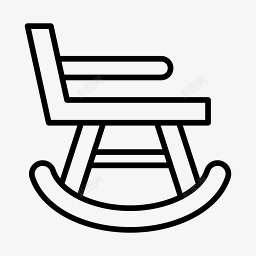 摇椅家具内饰svg_新图网 https://ixintu.com 摇椅 家具 内饰 座椅 椅线