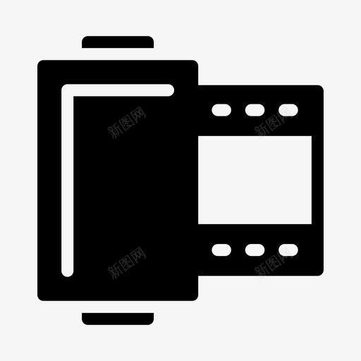 胶卷照相机胶片带svg_新图网 https://ixintu.com 多媒体 胶卷 照相机 胶片 卷轴 线条 符号
