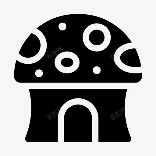 蘑菇房子孩子和婴儿svg_新图网 https://ixintu.com 婴儿 蘑菇 房子 孩子 游戏 室毒 填充