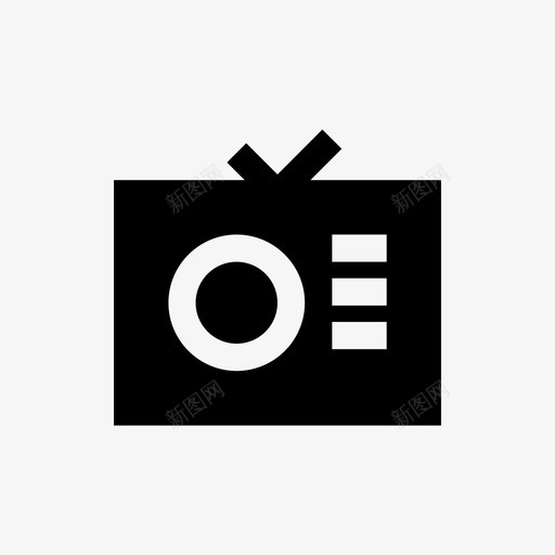 收音机广告音频svg_新图网 https://ixintu.com 收音机 广告 音频 调频 磁带 商业 线路 符号