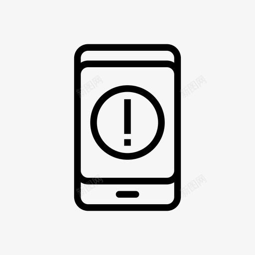 移动错误警报标志svg_新图网 https://ixintu.com 移动 错误 警报 标志 警告 接触 线图 图示