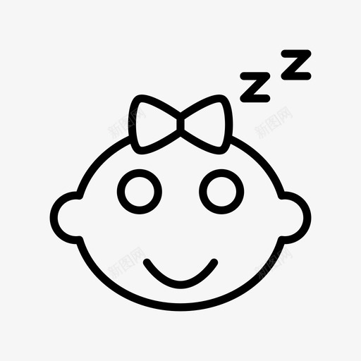 睡眠宝宝孩子svg_新图网 https://ixintu.com 宝宝 孩子 睡眠 休息 象形文字
