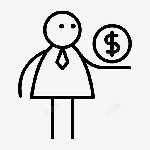 有钱人生意人美元svg_新图网 https://ixintu.com 有钱人 棒棒糖 生意人 美元 商人