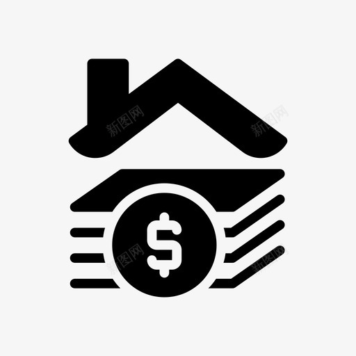 储蓄建筑美元svg_新图网 https://ixintu.com 金融 储蓄 建筑 美元 货币 商业 铭文