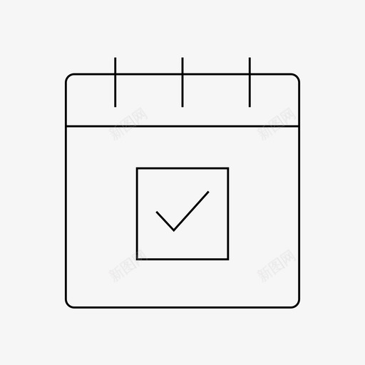 日历约会支票svg_新图网 https://ixintu.com 日历 约会 支票 日期 日程