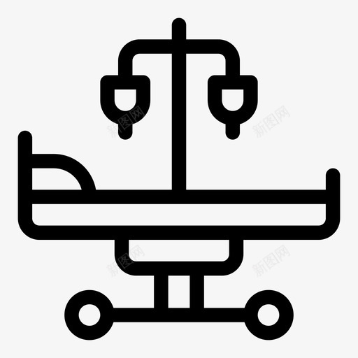 病床急诊医疗救助svg_新图网 https://ixintu.com 病床 急诊 医疗 救助 冠状 病毒