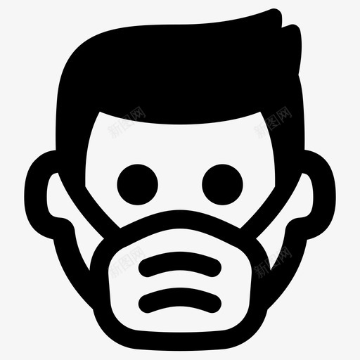 口罩冠状病毒面部svg_新图网 https://ixintu.com 口罩 冠状 病毒 面部 保健 病态