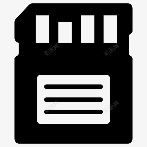 sd卡闪存存储卡svg_新图网 https://ixintu.com 芯片 卡卡 闪存 存储卡 存储 电影 摄影 字形 图标 收藏