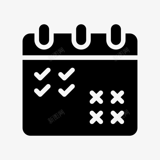 约会日历勾选svg_新图网 https://ixintu.com 约会 日历 勾选 日期 时间表 业务 计划 划行 图示