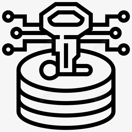 数据库安全锁定保护svg_新图网 https://ixintu.com 数据库 安全 锁定 保护 服务器 网络 抢劫