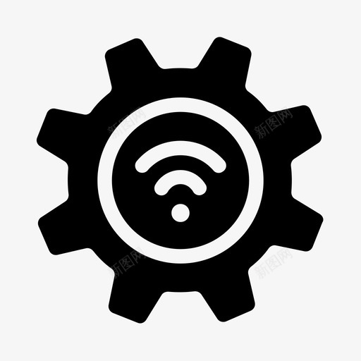 wifi电子设备物联网svg_新图网 https://ixintu.com 联网 电子设备 设置 信号