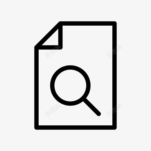 放大镜文档文件svg_新图网 https://ixintu.com 放大镜 文档 文件 搜索 工作 作表 业务 规划 划行 图示