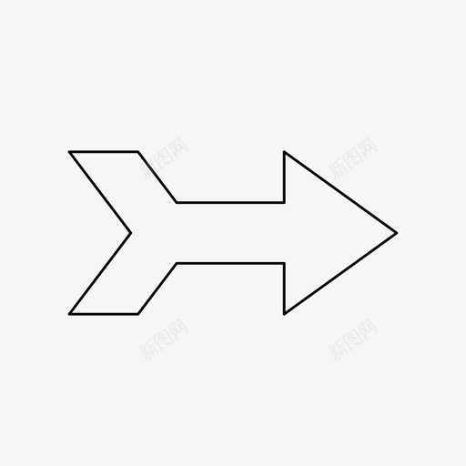 下一个前面箭头svg_新图网 https://ixintu.com 下一个 前面 箭头 右边 方向 基本 图标 细线