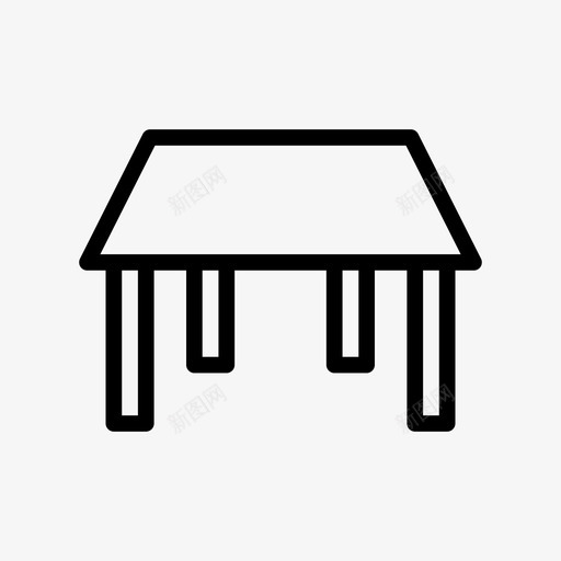 桌子办公桌家具svg_新图网 https://ixintu.com 桌子 办公桌 家具 室内 办公室 商业 规划 划线 字形