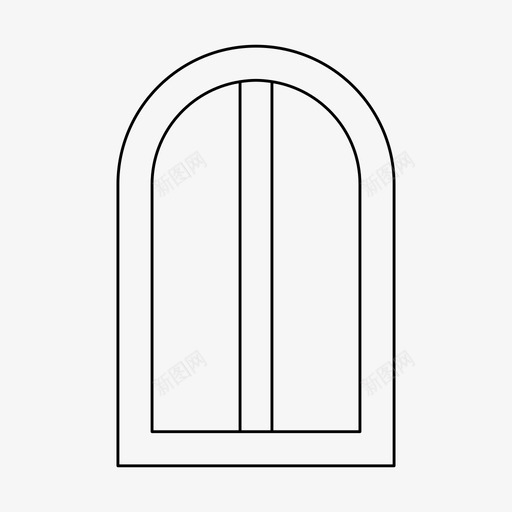 窗平开窗装饰svg_新图网 https://ixintu.com 窗平 开窗 装饰 门内 细线