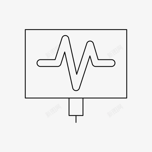 脉冲电路板图表svg_新图网 https://ixintu.com 脉冲 电路板 图表 图形 信号 基本 图标 细线