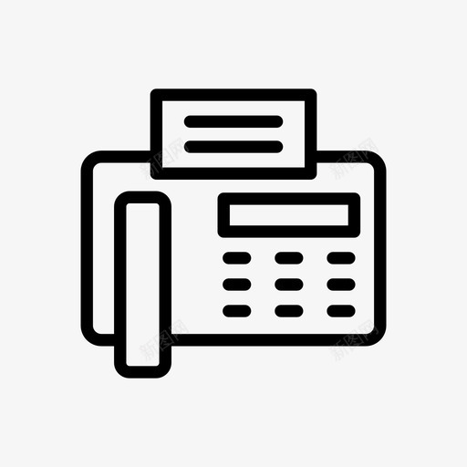传真机通讯联系我们svg_新图网 https://ixintu.com 传真机 电话 通讯 联系 我们 固定 接收器 联络线 符号
