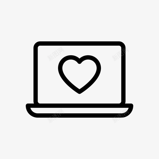 在线约会心形svg_新图网 https://ixintu.com 约会 在线 心形 笔记本 电脑 情人节 浪漫 应用程序