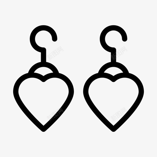 耳环心珠宝svg_新图网 https://ixintu.com 婚姻 耳环 珠宝 婚礼 爱情 铭文
