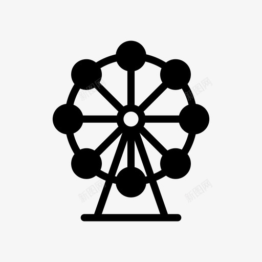 摩天轮嘉年华节日svg_新图网 https://ixintu.com 摩天轮 嘉年华 节日 玩具 线雕文