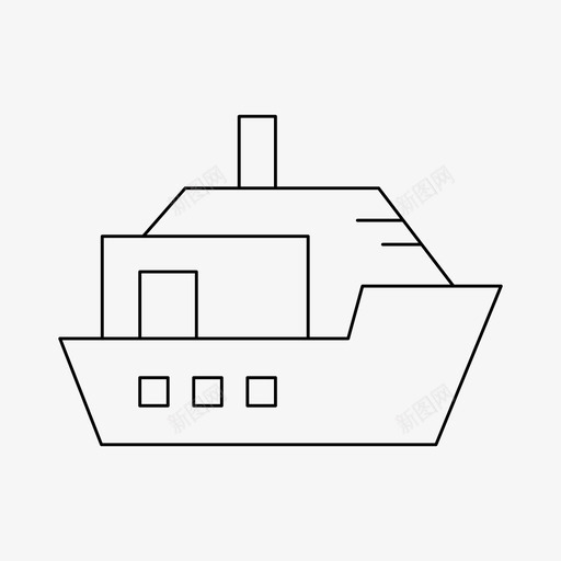 游艇渡轮海洋svg_新图网 https://ixintu.com 游艇 渡轮 海洋 轮船 旅游 基本 图标 细线