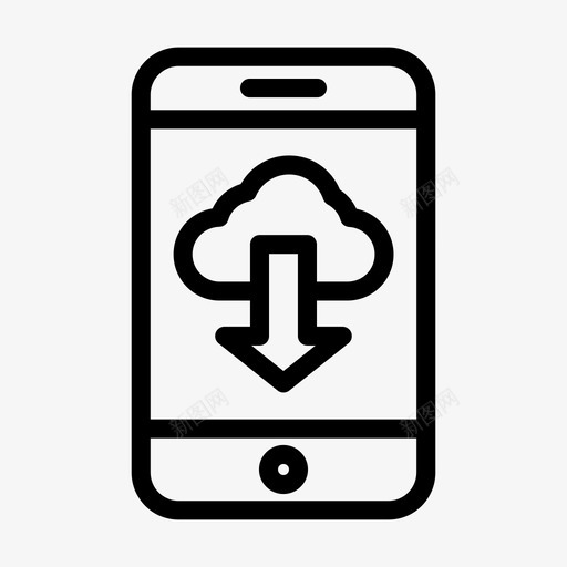 下载数据云下载移动云svg_新图网 https://ixintu.com 数据 下载 移动 在线 保存 用户界面 图标 收集