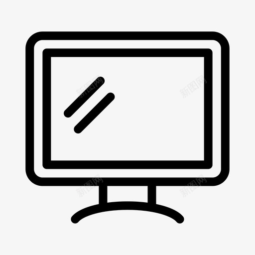 lcd计算机设备svg_新图网 https://ixintu.com 计算机 设备 显示器 监视器 屏幕 线条 符号