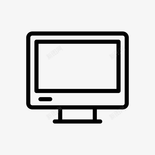 lcd计算机设备svg_新图网 https://ixintu.com 计算机 硬件 设备 显示器 屏幕 线条 符号