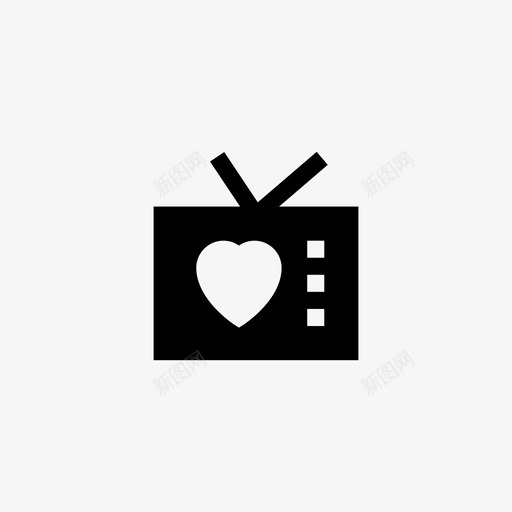 电视天线戏剧svg_新图网 https://ixintu.com 爱情 电视 天线 戏剧 心灵 线条