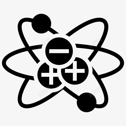 质子原子电子svg_新图网 https://ixintu.com 质子 原子 电子 分子 正核 元素 字形