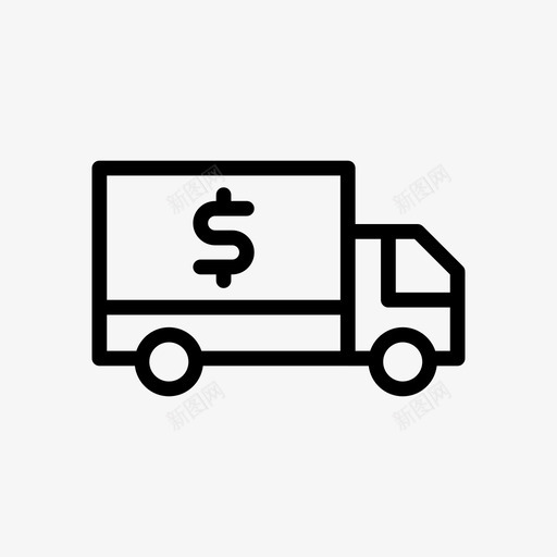 交货美元财务svg_新图网 https://ixintu.com 财务 交货 美元 卡车 车辆 业务 图示