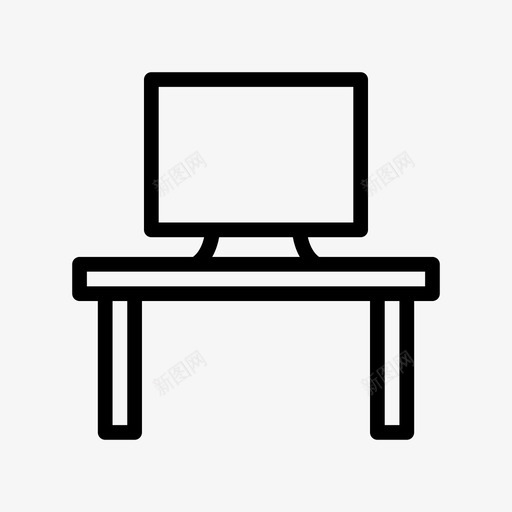 桌子显示器液晶显示器svg_新图网 https://ixintu.com 桌子 显示器 液晶 液晶显示 屏幕 商业 计划 划线 字形