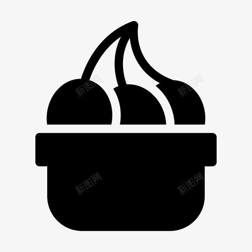 樱桃篮子浆果svg_新图网 https://ixintu.com 农业 樱桃 篮子 浆果 水果 园艺 线条 雕文