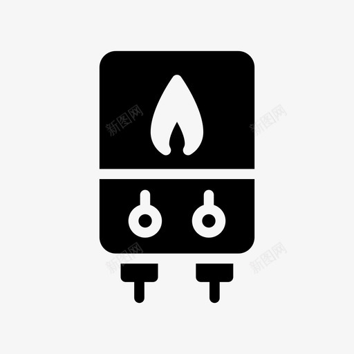 热水器燃气间歇泉svg_新图网 https://ixintu.com 热水器 燃气 间歇 管道 线路