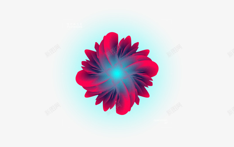 Space Flowers Enjoy视觉酷png免抠素材_新图网 https://ixintu.com 视觉