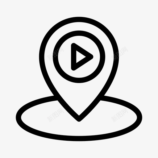 位置电影院地图svg_新图网 https://ixintu.com 位置 电影院 地图 标记 指针 多媒体 线条 符号