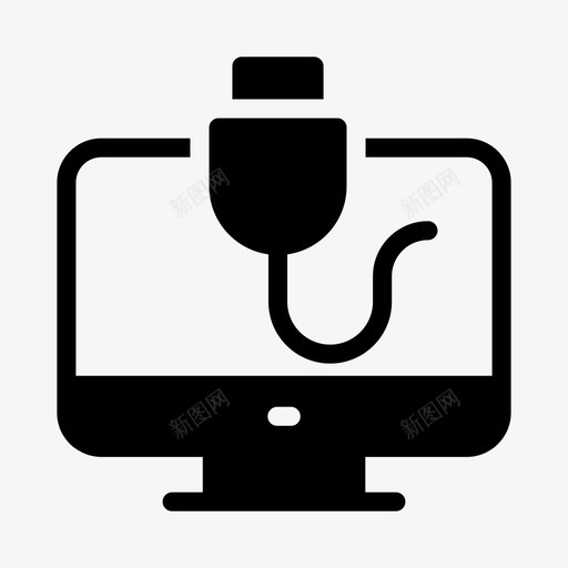 lcd线电脑连接svg_新图网 https://ixintu.com 线线 电脑 连接 数据 数据线