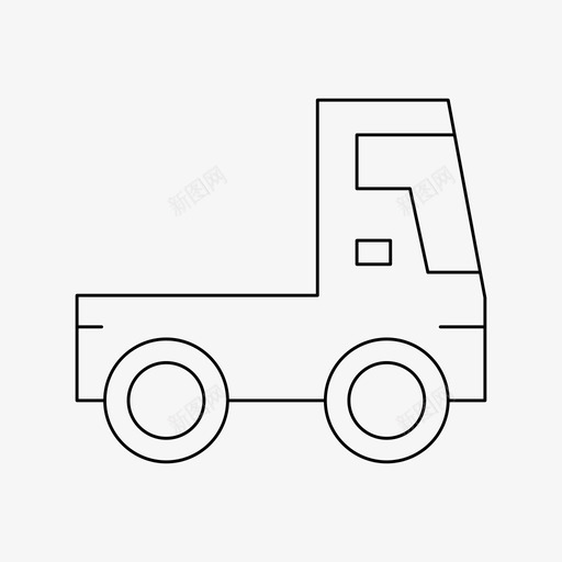 皮卡车汽车运输工具svg_新图网 https://ixintu.com 皮卡 车皮 卡车 汽车 运输工具 车辆 细线