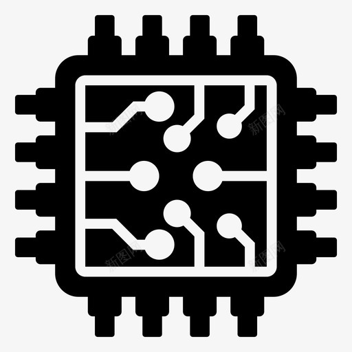 微处理器电路板计算机处理器svg_新图网 https://ixintu.com 微处理器 电路板 计算机 处理器 电子器件 芯片 人工智能 立体 立体图 图标