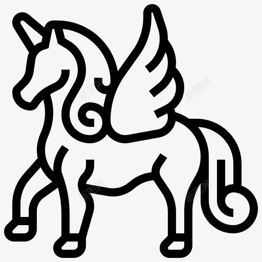 独角兽马飞马座svg_新图网 https://ixintu.com 独角 兽马 飞马座 有翼 古希 希腊