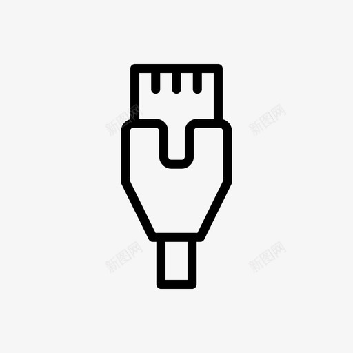 usb连接器数据线svg_新图网 https://ixintu.com 连接器 数据线 插头 电线 网络 主机 符号