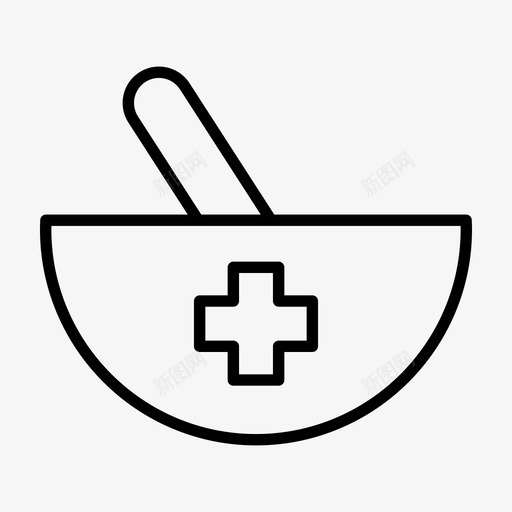 砂浆草药医药svg_新图网 https://ixintu.com 药品 砂浆 草药 医药 药房