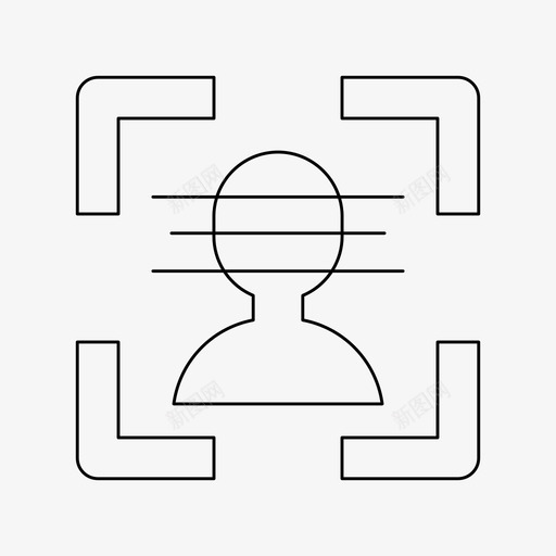 扫描检测人员svg_新图网 https://ixintu.com 扫描 检测 人员 安全 传感器 基本 图标 细线