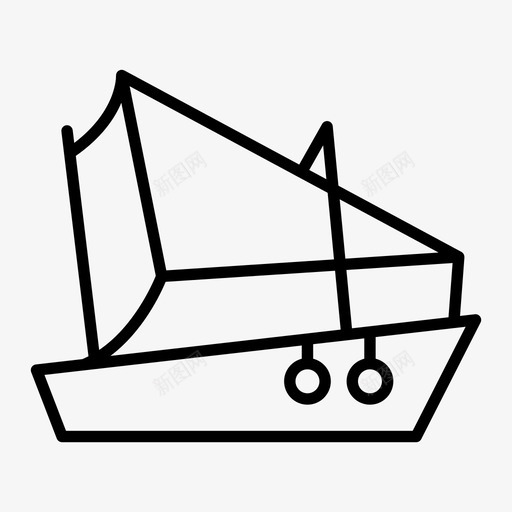 帆船海上冲浪svg_新图网 https://ixintu.com 帆船 海上 冲浪 运输船
