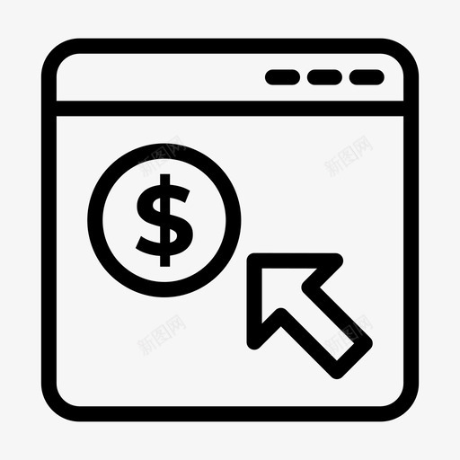 ppc营销点击成本cpcsvg_新图网 https://ixintu.com 营销 点击 成本 在线 收益 用户界面 线图 图标 集合
