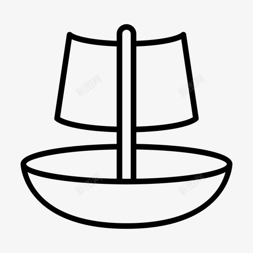 帆船海上船svg_新图网 https://ixintu.com 帆船 帆船海 上船 运输船