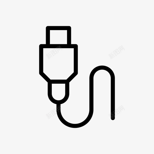 数据电缆计算机连接器svg_新图网 https://ixintu.com 数据 电缆 计算机 硬件 连接器 电线 线条 符号
